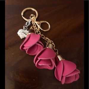 SISTER MOTHER I LOVE YOU ROSE KEYCHAIN PURSE TAG